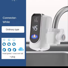 3000W Electric Water Heater Tap Instant Hot Water Faucet Heater Cold Heating Faucet Tankless Instantaneous Water Heater (Random Color)