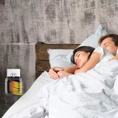 800W Space Heater Digital Electric Heater Wall Outlet Plug Small Fan Home Warmer