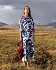 Chic Women's Stitched Printed Swiss Lawn Shirt And Trouser 2 Pcs Set