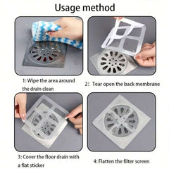 Multifunctional Sticker Drainer Netfor Bathroom, Kitchen Etc  pack of 10 pcs