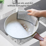 (pack Off 10) Dish Washing Cleaning Cloth | Wire Dish Washing Rugs For Kitchen Dishes