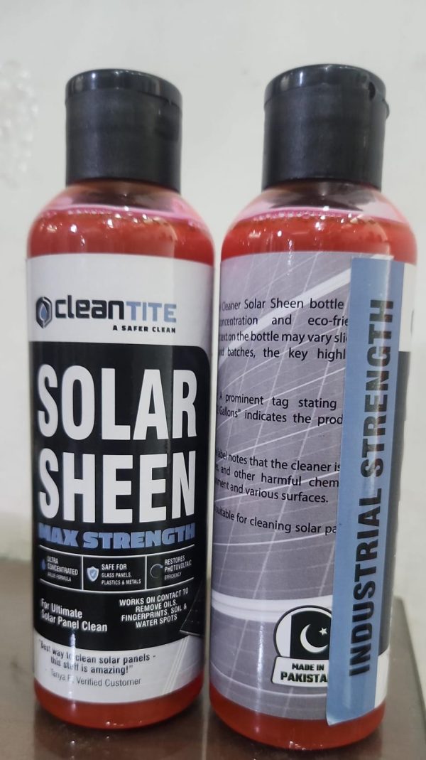 Solar Sheen – Premium 200ml Solar Panel Cleaner | High-performance, Streak-free Cleaning Solution For Dust, Dirt, And Residue Removal